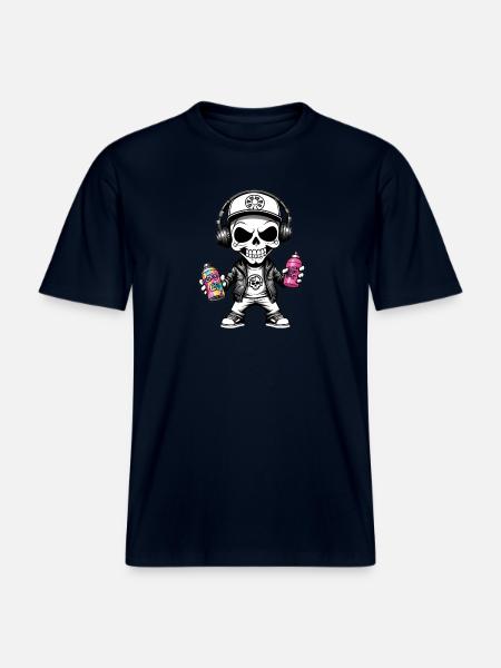 Graffiti Sprayer - RELAXED FIT Unisex Organic T-Shirt - Navy