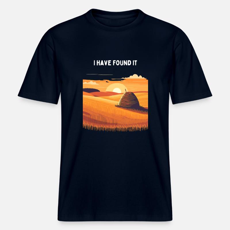 Needle in a haystack -  RELAXED FIT Unisex Organic T-Shirt - french navy