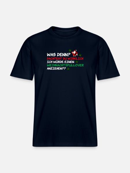 Weihnachtspullover Weihnachtsmann Weihnachten -  RELAXED FIT Unisex Organic T-Shirt - Navy