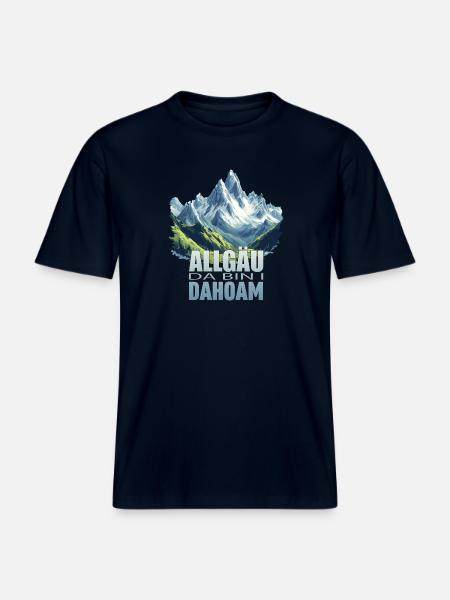 Allgäu - Da bin i Dahoam -  RELAXED FIT Unisex Organic T-Shirt - Navy
