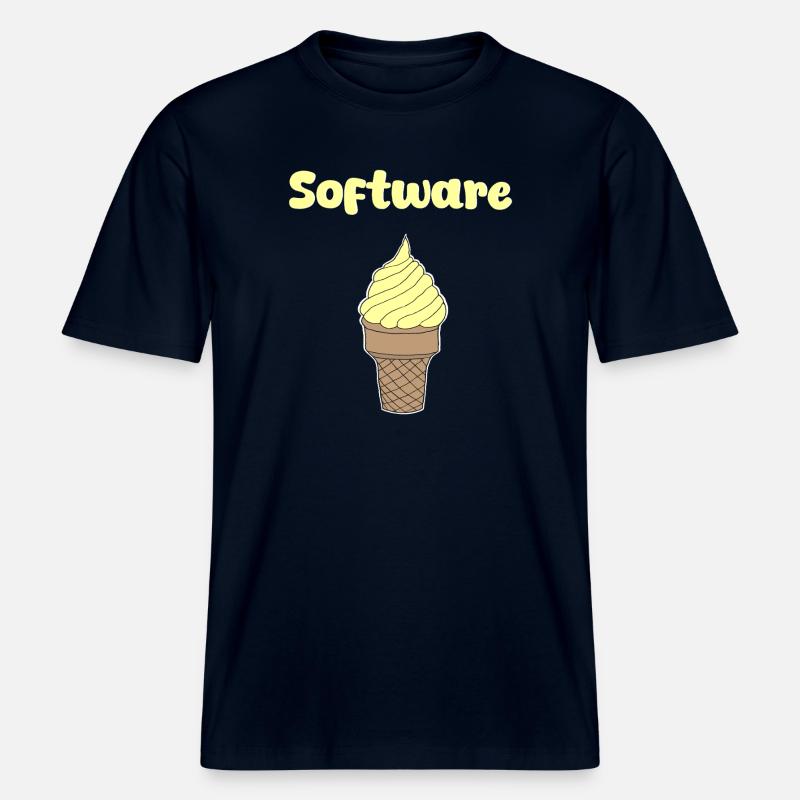 Software Eis Vanille -  RELAXED FIT Unisex Organic T-Shirt - Navy