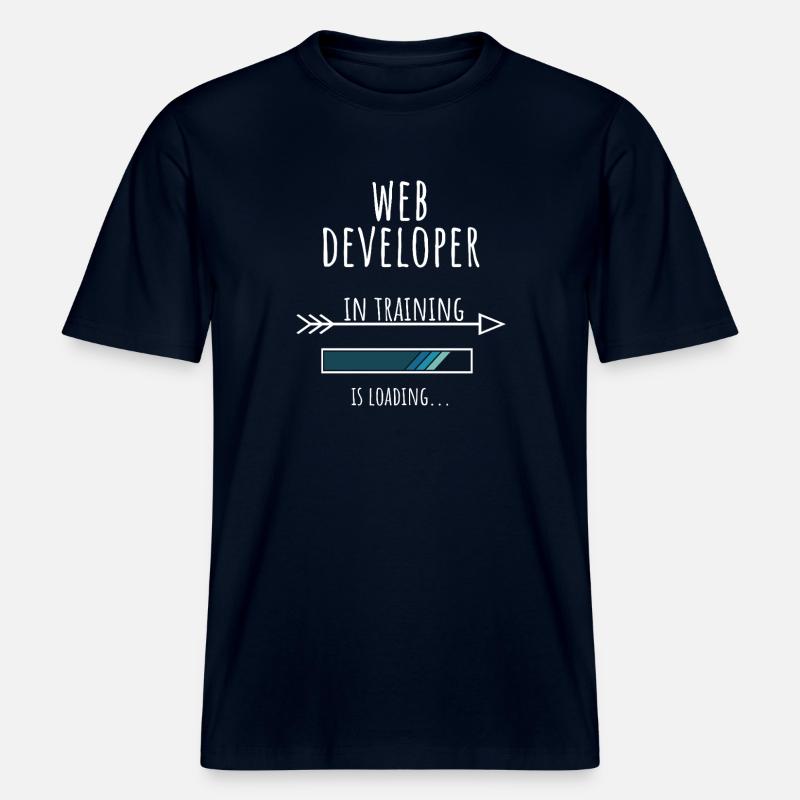 Web Developer in Ausbildung Beruf Geschenk -  RELAXED FIT Unisex Organic T-Shirt - Navy