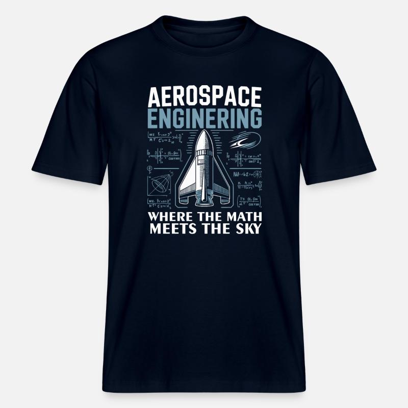 Aerospace Engineering Math Humor Design -  T-shirt unisexe RELAXED FIT en coton bio - marine