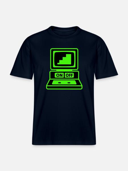 Computer Minimal Pop-Art - RELAXED FIT Unisex Organic T-Shirt - Navy