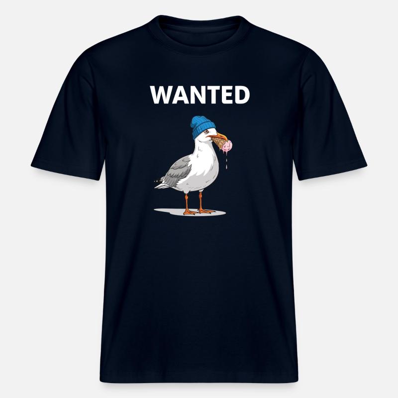 Gesucht Möwe Eiscreme Abenteuer -  T-shirt unisexe RELAXED FIT en coton bio - marine