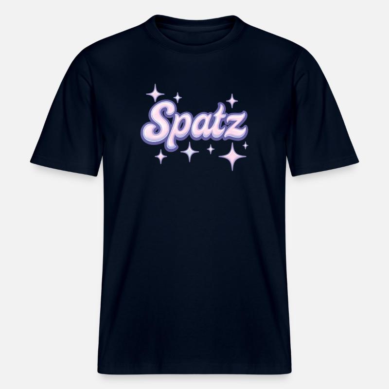 Spatz / Y2K Design -  T-shirt unisexe RELAXED FIT en coton bio - marine