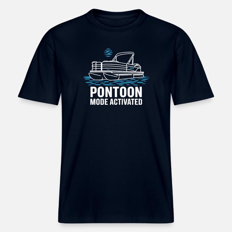 Pontoon Mode Activated Pontonboot Sommer -  RELAXED FIT Unisex Organic T-Shirt - Navy