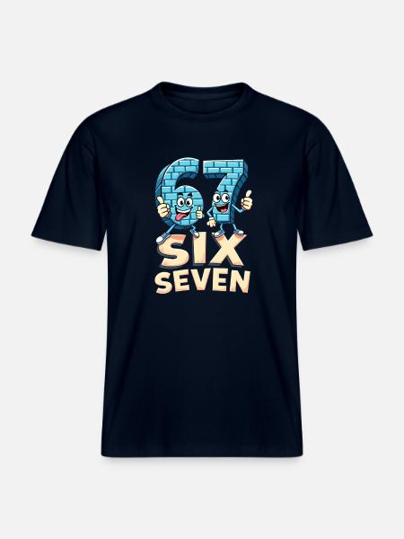 US Flag 67 Memes Six Seven - Økologisk unisex T-shirt RELAXED FIT - navy