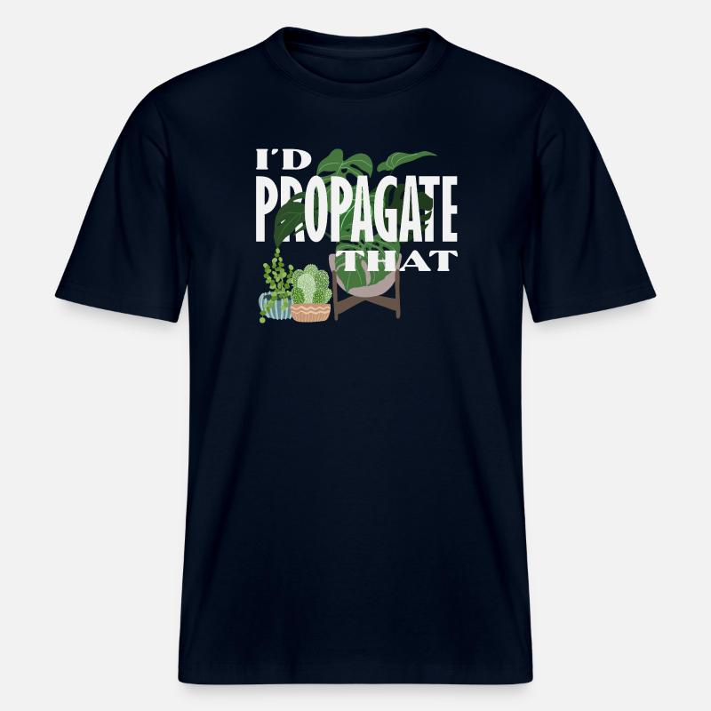 Je propage cette plante amoureuse - T-shirt unisexe RELAXED FIT en coton bio - marine