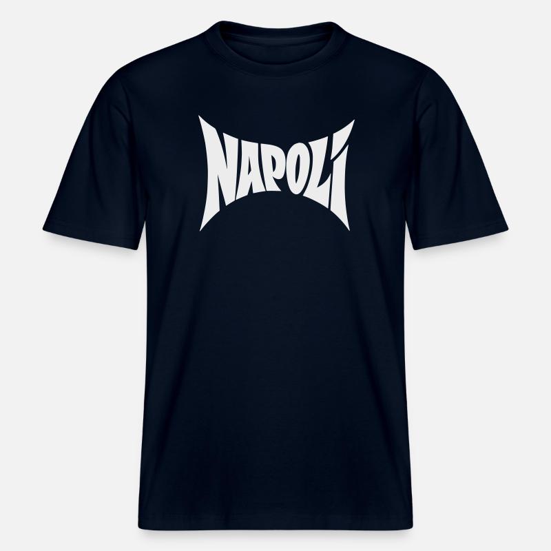 Napoli Typografie Design -  RELAXED FIT Unisex Organic T-Shirt - Navy