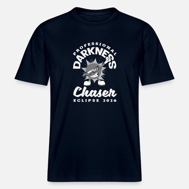 Solar eclipse 2026, August 12 - RELAXED FIT Unisex Organic T-Shirt - french navy
