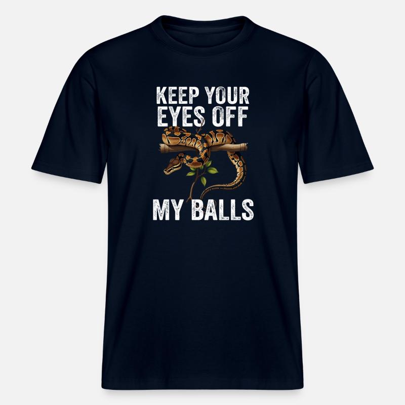 Königspython Schlangen Liebhaber Terrarium Python -  RELAXED FIT Unisex Organic T-Shirt - Navy