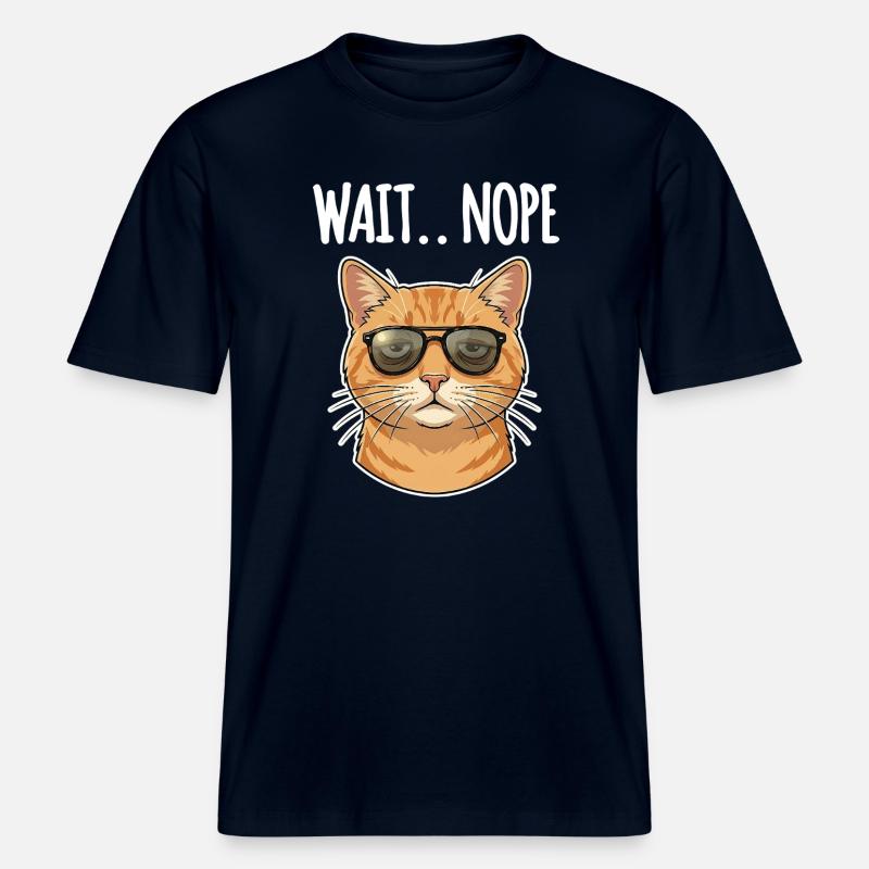 N° de chat -  T-shirt unisexe RELAXED FIT en coton bio - marine