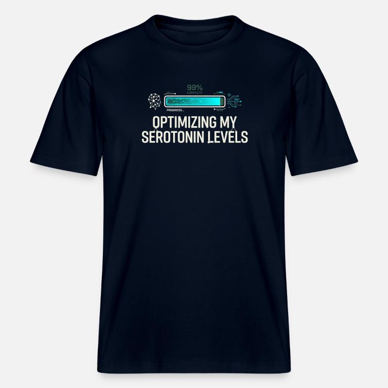 Optimisation de la sérotonine -  T-shirt unisexe RELAXED FIT en coton bio - marine