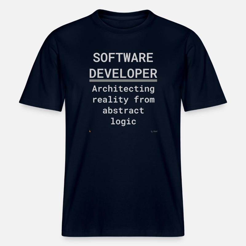 Software Developer: Logik trifft Realität - RELAXED FIT Unisex Organic T-Shirt - Navy