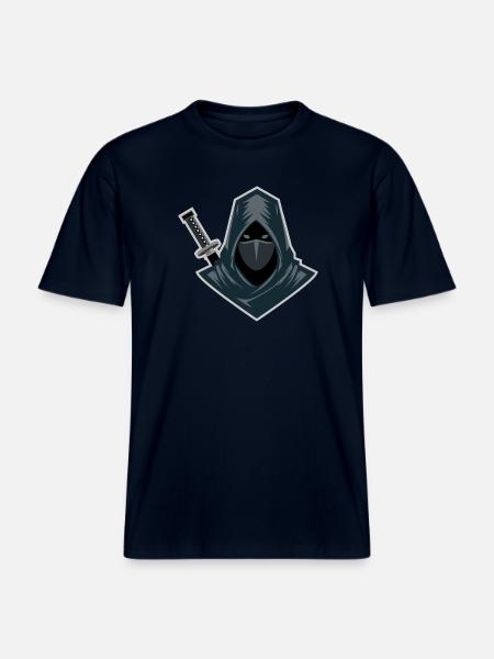 Shinobi Shadow Warrior Stealth Design - RELAXED FIT Unisex Organic T-Shirt - french navy