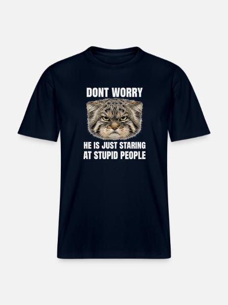 Pallas Kat Manul Kat Kat Humor Sarcasme -  Uniseks RELAXED FIT bio-T-shirt - navy