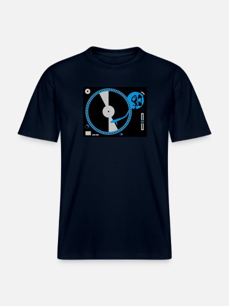 turntables - T-shirt unisexe RELAXED FIT en coton bio - marine