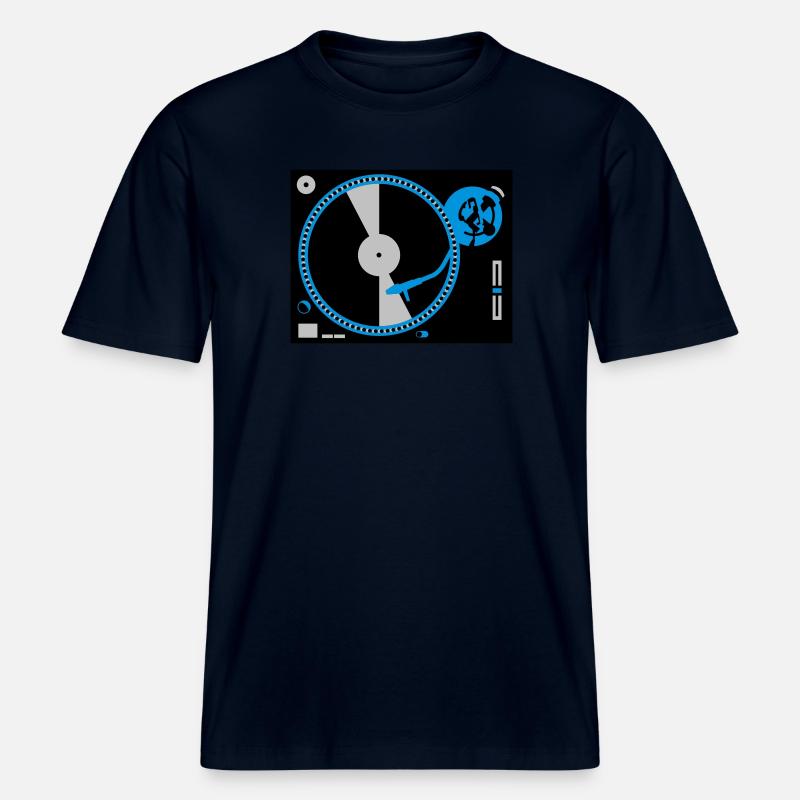 turntables -  RELAXED FIT Unisex Organic T-Shirt - french navy