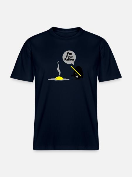 egg vader - RELAXED FIT Unisex Organic T-Shirt - french navy
