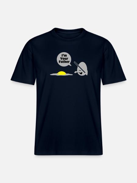 egg vader - RELAXED FIT Unisex Organic T-Shirt - french navy