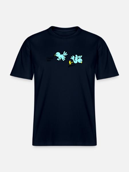 when birds fart - RELAXED FIT Unisex Organic T-Shirt - Navy