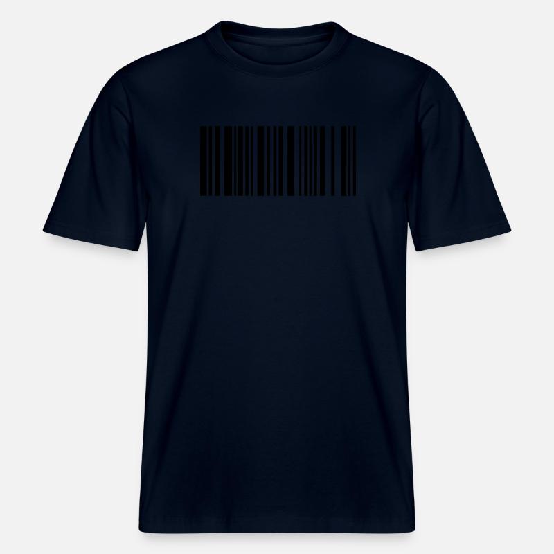 barcode -  T-shirt unisexe RELAXED FIT en coton bio - marine