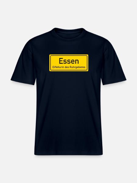 Essen place name germany -  RELAXED FIT Unisex Organic T-Shirt - french navy
