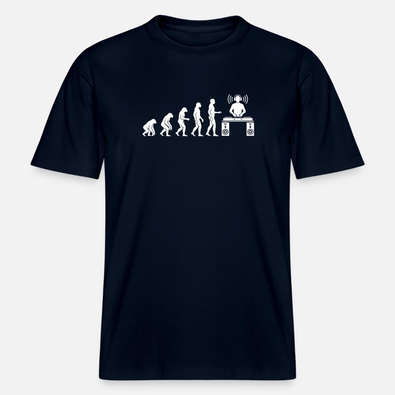 Evolution zum DJ -  RELAXED FIT Unisex Organic T-Shirt - Navy