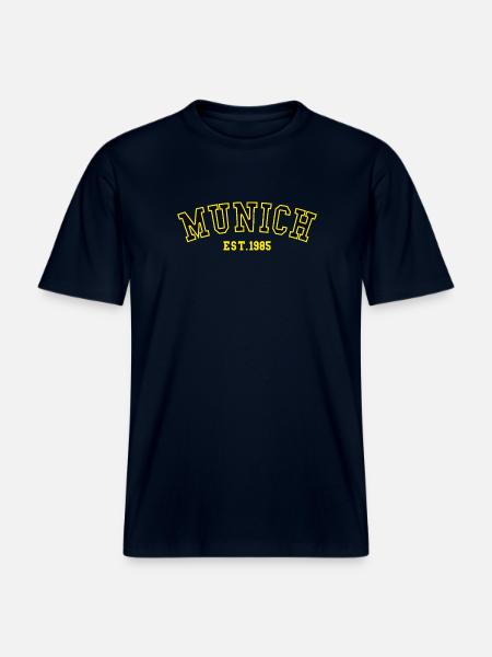 Munich_Est_1985 - T-shirt unisexe RELAXED FIT en coton bio - marine