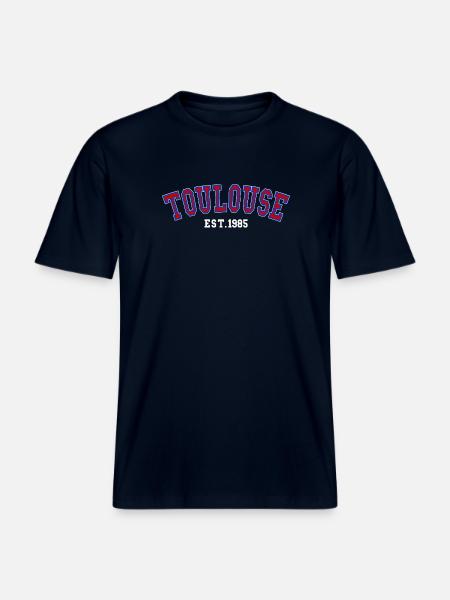 Toulouse Est. 1985 - T-shirt unisexe RELAXED FIT en coton bio - marine