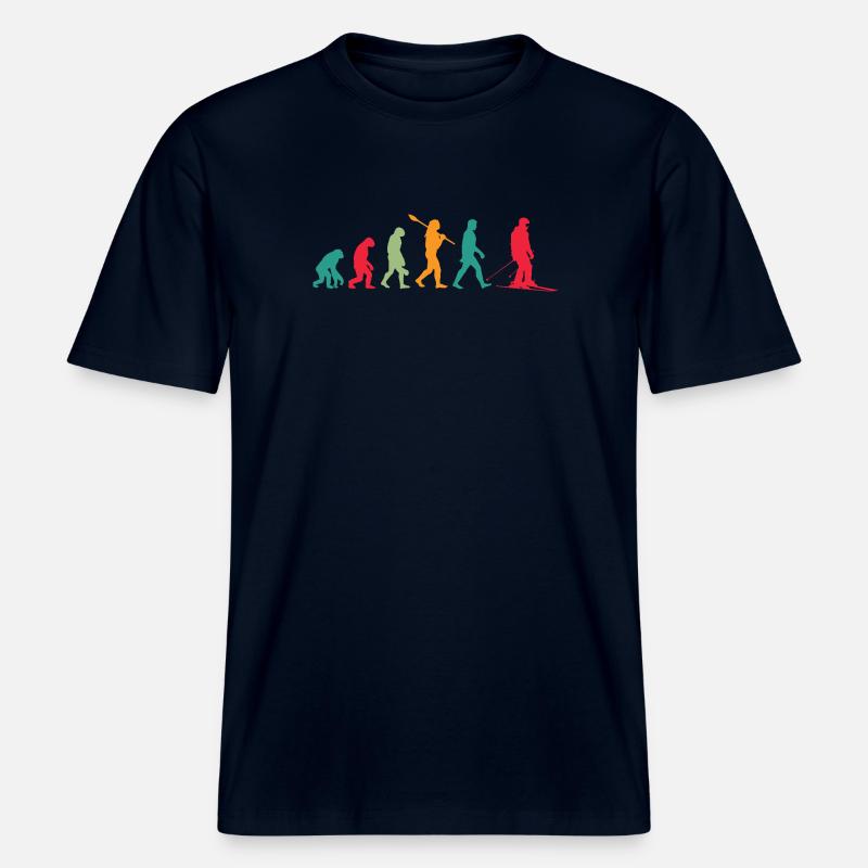 Evolution Ski -  T-shirt unisexe RELAXED FIT en coton bio - marine