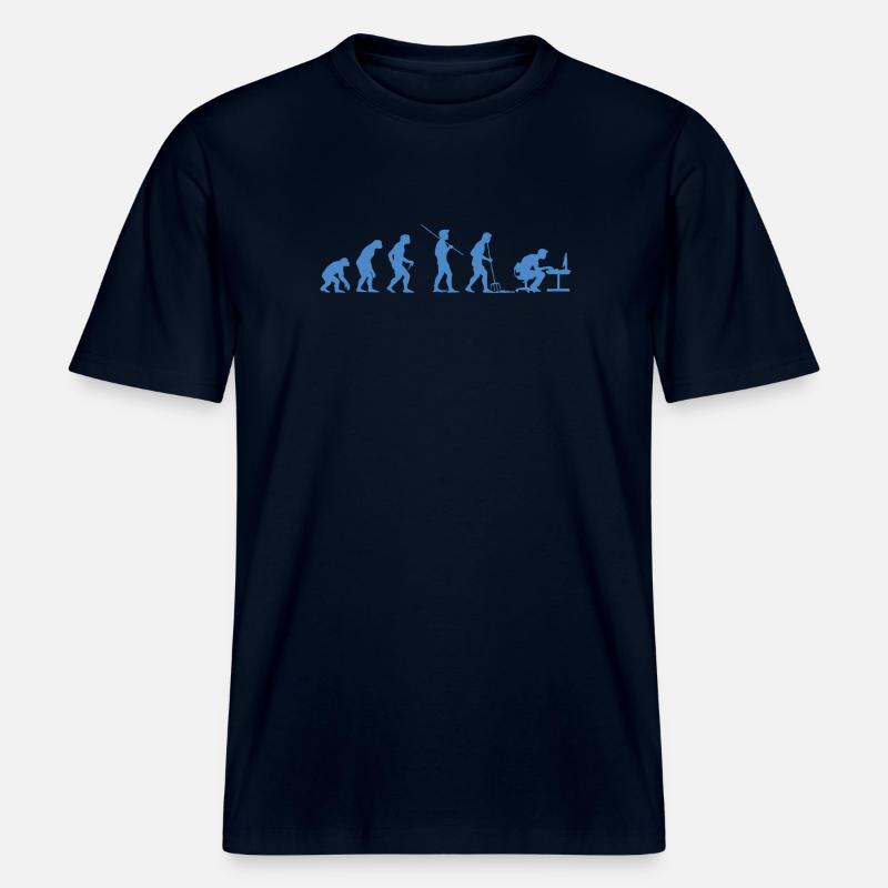 Programmierer Evolution Informatiker Entwickler - RELAXED FIT Unisex Organic T-Shirt - Navy