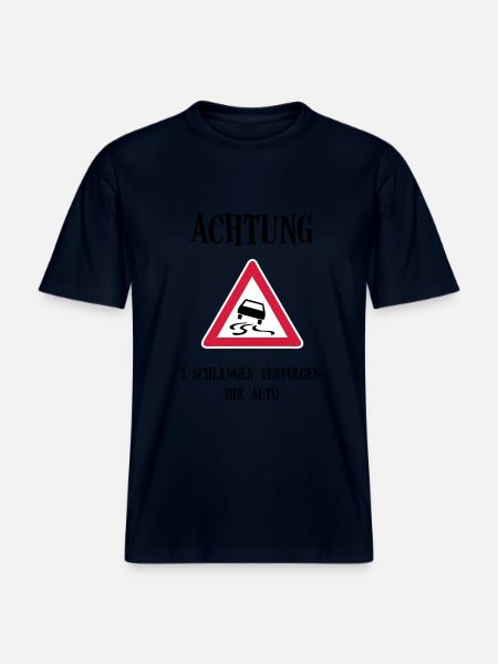 3 Schlangen - RELAXED FIT Unisex Organic T-Shirt - Navy
