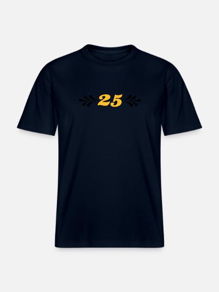 2541614 14743929 sølvbryllup -  Økologisk unisex T-shirt RELAXED FIT - navy