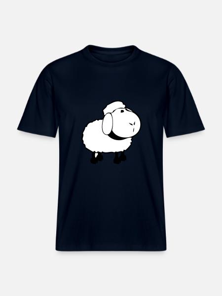Schaf -  RELAXED FIT Unisex Organic T-Shirt - Navy