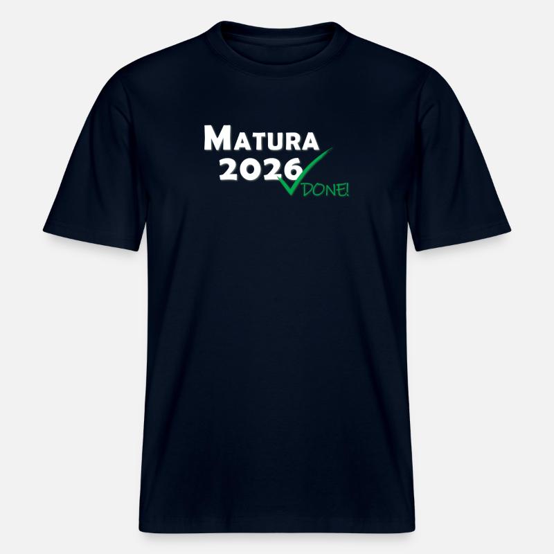 Matura 2026 Done - RELAXED FIT Unisex Organic T-Shirt - french navy