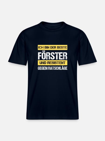 Forestier résistant - T-shirt unisexe RELAXED FIT en coton bio - marine