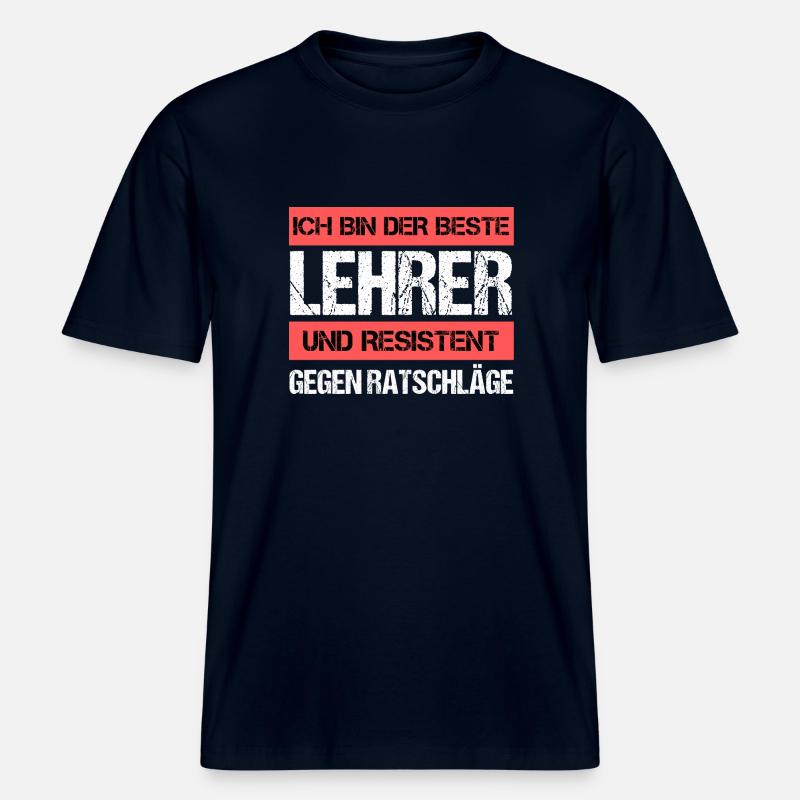 Resistenter Lehrer -  RELAXED FIT Unisex Organic T-Shirt - Navy