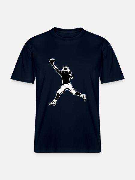 American Football -  RELAXED FIT Unisex Organic T-Shirt - Navy