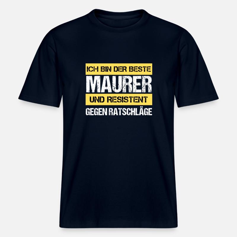 Maçon résistant -  T-shirt unisexe RELAXED FIT en coton bio - marine