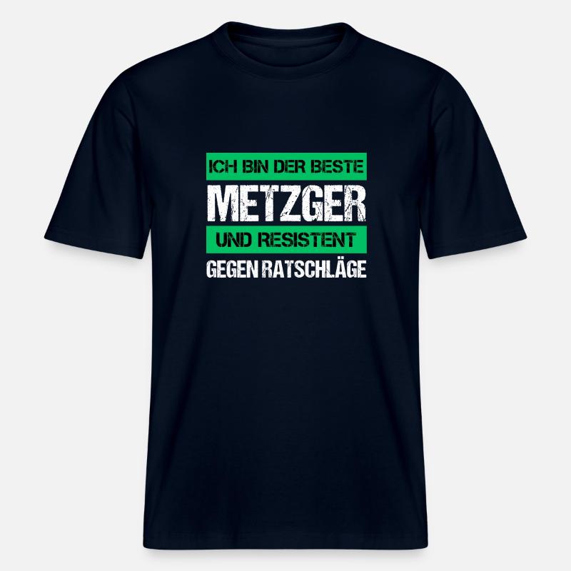 Resistenter Metzger -  RELAXED FIT Unisex Organic T-Shirt - Navy