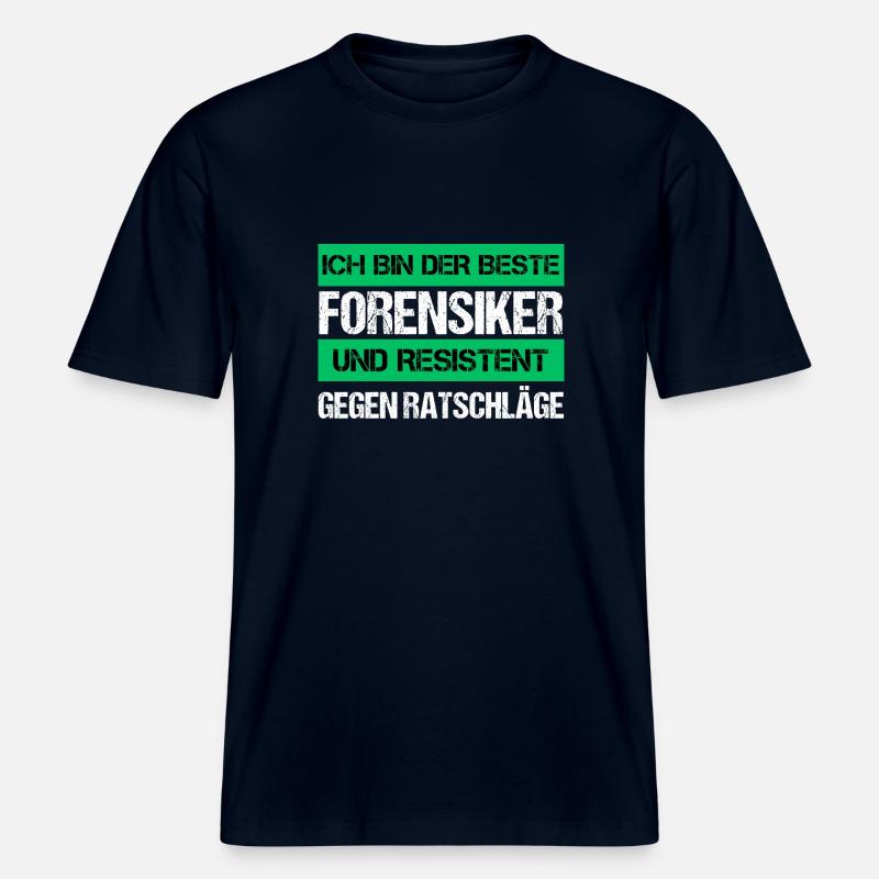 Resistenter Forensiker -  RELAXED FIT Unisex Organic T-Shirt - Navy