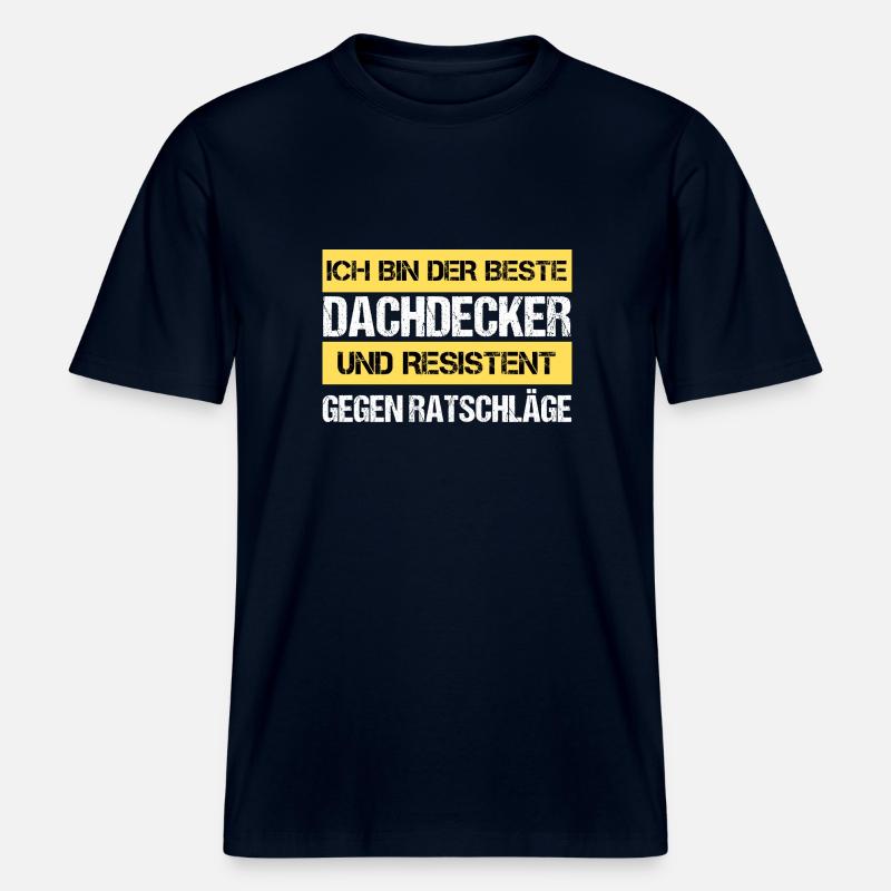 Resistenter Dachdecker - RELAXED FIT Unisex Organic T-Shirt - Navy