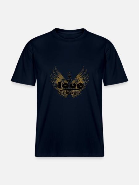 L’amour est céleste -  T-shirt unisexe RELAXED FIT en coton bio - marine