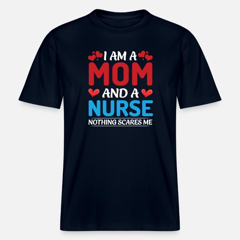 Conception de maman et d’aidant -  T-shirt unisexe RELAXED FIT en coton bio - marine