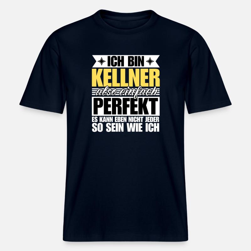 Perfekter Kellner -  RELAXED FIT Unisex Organic T-Shirt - Navy