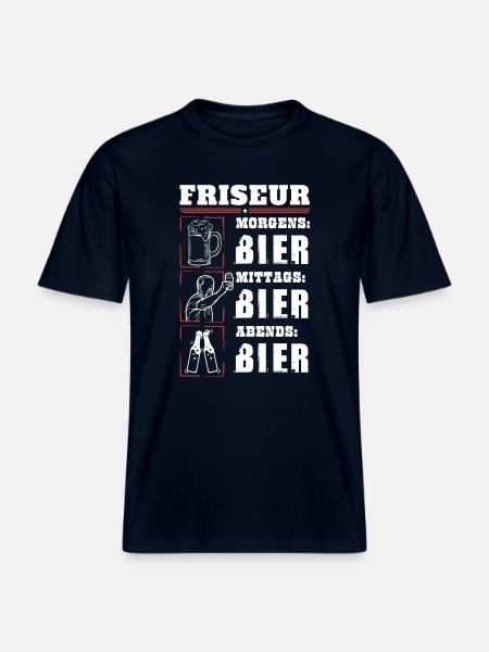 Mon quotidien de coiffeuse -  T-shirt unisexe RELAXED FIT en coton bio - marine