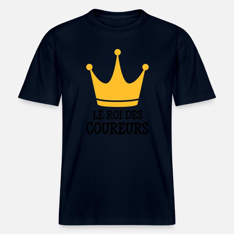 Course à Pied / Running / Jogging / Coureur - T-shirt unisexe RELAXED FIT en coton bio - marine