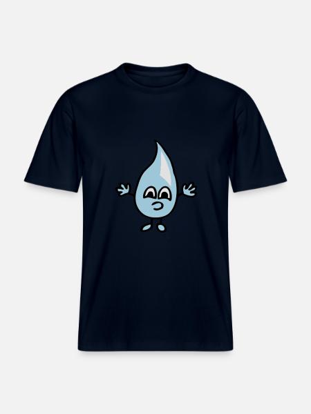 Kleiner Wassertropfen - RELAXED FIT Unisex Organic T-Shirt - Navy